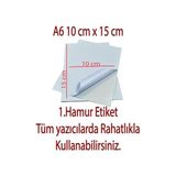 A6 Yapışkanlı Etiket, 10X15 Cm, 100 Adet, Tüm Yazıcılar ile Uyumlu (100) - 00 Beyaz - Option-1