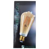 A60 Uzlıght Rustik LED Ampul 6W E27 Bal Rengi Filament (2 Adet) - 0,5 W - Altın