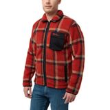 A60058FELSLICHT CHECK JKT M Koyu Kırmızı Ceket Yaka Regular Fit Kadın Mont