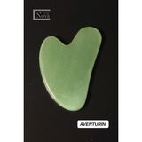 Aa Kalite Doğal Taş Heart Gua Sha Bakım ve Masaj Taşı - Koyu Yeşil