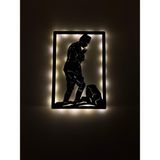 Aa Pilli Ledli Işıklı Atatürk Kocatepe Tablo, Atatürk Portre, Dekoratif Tablo - 55x35