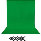 Aa Plus Green Screen Yeşil Fon Perde Chromakey Greenbox (2X4M)+4 Adet Mandal