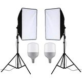 Aa Plus Ikili Softbox Seti ( 50X70 Cm) Lambalı Toplam 9000 Lümen