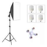 AA Plus Softbox 4 Duylu Softbox (1 Adet) + 2 M Işık Ayağı +4 Adet 20 Watt LED Lamba (Toplam 7200 Lümen)
