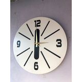 Aa Shop Ahşap Dekoratif Farklı Desenli Duvar Saati 50 CM Beyaz