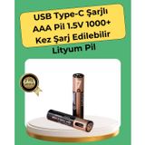 AAA Boyutunda USB Şarjlı Pil – Kompakt Tasarım, Geniş Uyumluluk ali39HTCtdUCZZZŞARJLIPİL-1