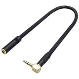 AAOTOKK 90 Derece TRS 3.5mm Kulaklık Uzatma Kablosu,Düz köşe 3 Kutup 3.5mm 1/8 Erkek Kadın 1/8 Aux Ses Kablosu,Kulaklıklar, Hoparlörler,Tabletler,MP3 Oynatıcıları ve Daha fazlası için(Siyah-0.3M/1Ft)