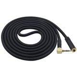 AAOTOKK 90 Derece TRS 3 Kutup 1/8 Stereo Aux Kablo,Düz Köşe 3.5mm Erkek Kadın Yardımcı Uzatma Çift Kalkanlı Kablo,Uygulanır Telefon,Dizüstü Bilgisayar,Kulaklık ve Daha Fazlası Için(Siyah-2M/6Ft)