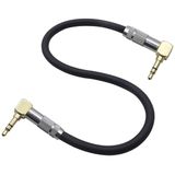 AAOTOKK 90 Derece TRS Erkek Fiş 3 Kutup Düz köşe 3.5mm Ses 1/8 Kulaklık Uzatma Kablosu,Uygulanır Telefon,Tablet,PC,CD,MP3,MP4,Kulaklık,Kulaklık ve Daha fazlası için (Gümüş-0.3M/1Ft)