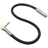 AAOTOKK Düz köşe 3.5mm TRS Kulaklık Uzatma Kablosu,90 Derece 3.5mm 1/8 3 Kutup Erkek Kadın 3.5mm Aux Ses Kablosu,Telefonlar,Kulaklıklar,Hoparlörler,Tabletler,PC ve Daha Fazlası için.(Gümüş-0.3M/1Ft)