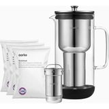 Aarke Cam & Paslanmaz Çelik Su Filtresi Sürahisi 2.4l + 3’lü Zenginleştirilmiş Filtre Paket - 2,4 lt