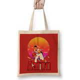Aaron Gordon Vintage Art - Legend Basketball Gift Bez Çanta Uzun Saplı - Açık Bej - 40 X 40