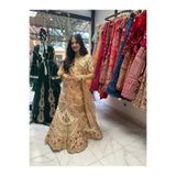 Aashiv's Collection HİNT ELBİSESI Bej L