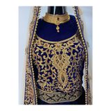 Aashiv's Collection Hint Elbisesi Kına Elbisesi LACİVERT S