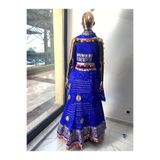 Aashiv's Collection Kadın Hint Elbiseleri lacivert Standart