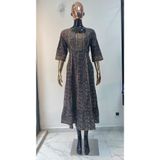 Aashiv's Collection Kadın Hint Elbisesi lacivert-kırmızı 2XL