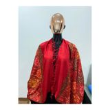 Aashiv's Collection Kadın Kaşmir Hint Şal kırmızı 75 x 184