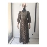 Aashiv's Collection Kadın Pamuklu Hint Elbisesi siyah 42