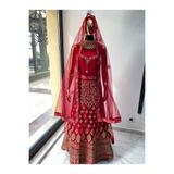 Aashiv's Collection, Kına Elbisesi - Hint Elbisesi - Kaftan - Lehenga koyu pembe Tek Ebat