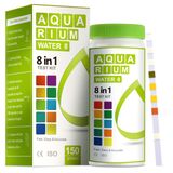 AAwipes Tatlı Su Balık Tankı için 8'i 1 Arada Akvaryum Test Kiti | Akvaryumlar ve Havuzlar için Hızlı ve Doğru Su Kalitesi Test Şeritleri pH, Karbonat, Alkalinite, Sertlik, Klor vb. (150)