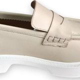 Aayak&Kabımofficial Hakiki Deri Kadın Loafer Makosen Casual Fiyonklu Günlük Ayakkabı Bej 41