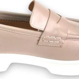 Aayak&Kabımofficial Hakiki Deri Kadın Loafer Makosen Casual Fiyonklu Günlük Ayakkabı Vizon 36