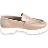 Aayak&Kabımofficial Hakiki Deri Kadın Loafer Makosen Casual Fiyonklu Günlük Ayakkabı Vizon 40