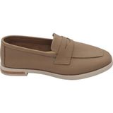 Aayak&Kabımofficial Hakiki Deri Saraçlı Fiyonk Günlük Kadın Ayakkabı Babet Loafer Makosen Taba 39