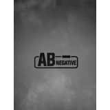 Ab - Negatif Kan Grubu Araba Motorsiklet Etiket Sticker 14cm Siyah Renk