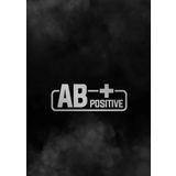 Ab + Pozitif Kan Grubu Araba Motorsiklet Etiket Sticker 14cm Beyaz Renk