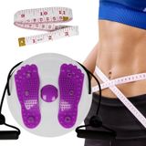 Ab Twist Bel Disk Kurulu, 1 ADET Yükseltilmiş Ayarlanabilir Bel Eğitmeni Büküm Diski Kolları ve 1 ADET Deri Mezura Çok fonksiyonlu Ev Fitness Ayak Masajı