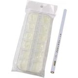 Aba Nails Fosforlu Karanlıkta Parlayan Tırnak Süsleme Pulları 12'li Set + Taş Tutucu Kalem Nail Art - Renkli