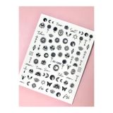 aba nails Gotik Dizayn Tırnak Sticker Tırnak Etiketi Nail Art JO-1009