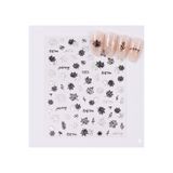 aba nails Gümüş Holografik Yaprak Dizayn Tırnak Sticker Tırnak Etiketi Nail Art JO-1055S