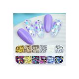 Aba Nails Holografik Yuvarlak Tırnak Süsleme Folyo Pulları Mix Nail Art