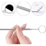 Aba Nails Ipek Kirpik Kontrol Aynası Diş Kontrol Aynası Metal - Pembe