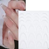 Aba Nails Ombre Efekt French Tırnak Sticker Beyaz Nail Art SD-1953