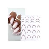 Aba Nails Ombre Efekt French Tırnak Sticker Koyu Bej Nail Art SD-1951