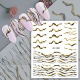 aba nails Parlak Gold Şerit Tırnak Sticker Şerit Tırnak Etiketi Nail Art 1821