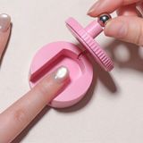 Aba Nails Yuvarlak ve Cam Boncuk Efektli 360 Derece Döner Kedi Gözü Kalıcı Oje Mıknatısı Cat Eye Magnet TWS01 - Pembe