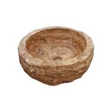 Abahanoğlu Mermer Doğal Lavabo, Mermer Lavabo, Lavabo, Mermer Doğal Lavabo, Doğaltaş Lavabo, Çanak, Evye, Kurna 42X42X15 cm