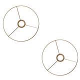 Abajur Teli & Makrome Avize teli 2 ADET Dokulu Mat Gold E27 Uyumlu – Abajur Şapkası İskeleti Galvanizli Metal Çerçeve | Kalın, Paslanmaz (GOLD (Mat, Dokulu, Altın Sarısı), 47 CM)