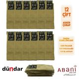 Abani Classic 12 Çift Asker Çorabı Dündar Pamuklu Soket Asker Yeşili Dikişsiz Çorap 4 Mevsim Yüksel Kalite - 40 - 44