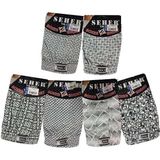 Abani Classic 6 Adet Desenli Seher Erkek Düğmeli Boxer 0008