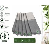 Abani Classic 6 Çift Çorap Gri Dikişsiz Bambu Terletmez Premium Mevsimlik Lüks Erkek Çorap - 40 - 44