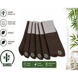 Abani Classic 6 Çift Çorap Kahverengi Dikişsiz Bambu Terletmez Premium Mevsimlik Lüks Erkek Çorap - 40 - 44
