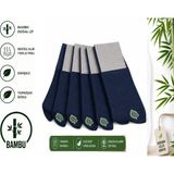Abani Classic 6 Çift Çorap Lacivert Dikişsiz Bambu Terletmez Premium Mevsimlik Lüks Erkek Çorap - 40 - 44
