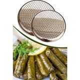 Abant Paslanmaz Çelik Altlığı Delikli Çelik Pizza Lahmacun Tepsisi 3 Adet - 3 Boy