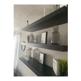 ABAS Antrasit duvar rafı 3lü ( 50x14 cm )