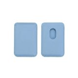 AbatayCase.tr MagSafe Kartlık Manyetik Deri Telefon Kartlığı iPhone 11 12 13 14 15 16 17 Plus Pro Max Uyumlu Açık Mavi